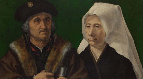 Portret starej pary niderlandzkiego malarza pędzla Jana Gossaerta zwanego Mabuse