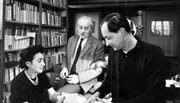 Zofia Hertz i Jerzy Giedroyc z bratem Henrykiem, Maisons-Laffitte, połowa lat 60.