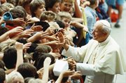 27 czerwca 1988 roku, papież wita wiernych w Insbrucku