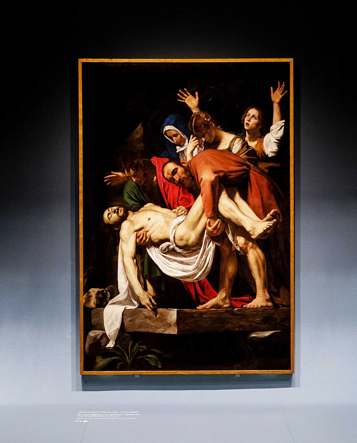 Caravaggio "Złożenie do grobu" Fot. EPA/ROBIN VAN LONKHUIJSEN