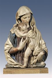 Donatello, właśc. Donato di Niccolò di Betto Bardi, Matka Boska z Dzieciątkiem, 1420-1430, rzeźba z terakoty, Museo Stefano Bardini we Florencji