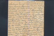 Druga strona kartki pocztowej wysłanej ze Starobielska 8.03.1940