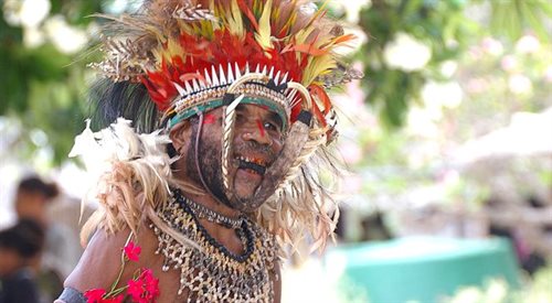 Rdzenny mieszkaniec Papui Nowej Gwinei