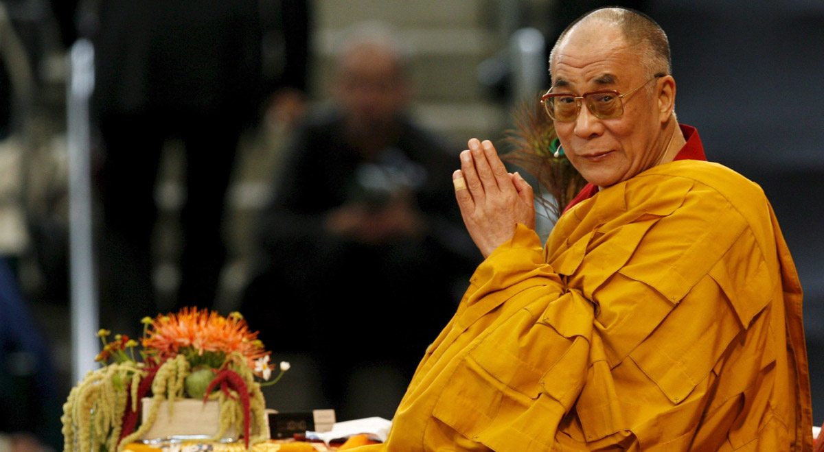 Przywódca duchowy Tybetu Dalajlama XIV.  Hamburg, 27 lipca 2007 r.