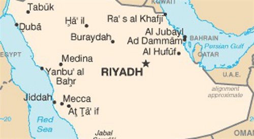 Mapa Arabii Saudyjskiej