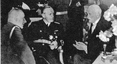 Joachim von Ribbentrop, Edward Rydz-Śmigły i Ignacy Mościcki w 1939 roku.