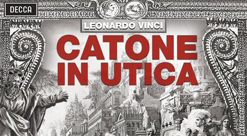 Fragment okładki płyty z nagraniem Catone in Uttica przygotowanym przez Riccarda Minasiego