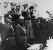 Wspólna defilada wojsk Hitlera i Stalina w Brześciu Litewskim, 28.09.1939
