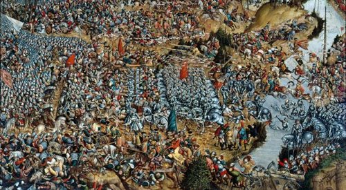 Bitwa pod Orszą (8 września 1514). Obraz renesansowy (1520-1534) ze zbiorów Muzeum Narodowego w Warszawie