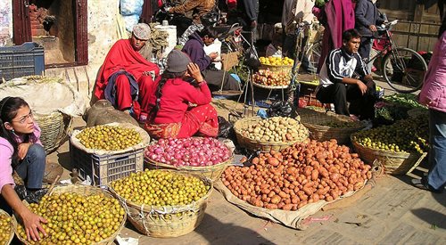 Market w Nepalu