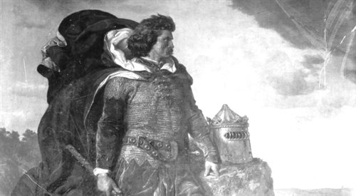 Władysław Łokietek na skałach w Ojcowie, obraz Wojciecha Gersona