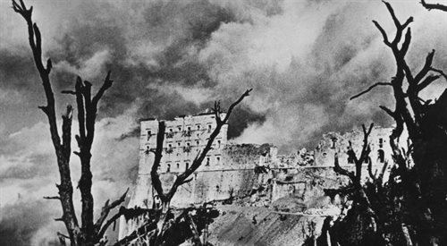 Ruiny klasztoru na Monte Cassino, 1944 r.