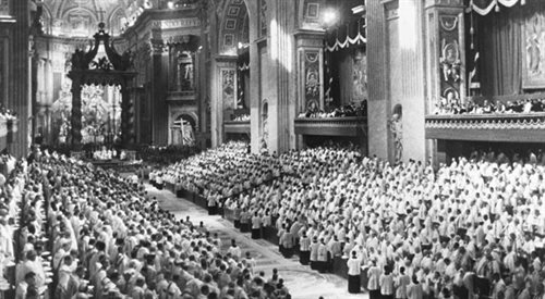 Uroczysta inauguracja Soboru Watykańskiego II, Rzym, 11.10.1962
