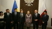 Spotkanie ministra obrony narodowej Antoniego Macierewicza z przedstawicielami Ukraińsko-Polskiej Grupy Przyjaźni Rady Najwyższej Ukrainy