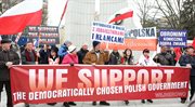 Sejm: Manifestacja poparcia dla rządu i wiec poparcia dla ministra środowiska 