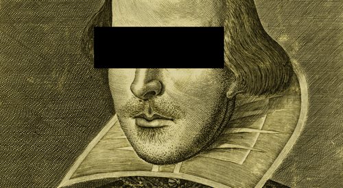 Grafika według portretu Williama Szekspira autorstwa Martina Droeshouta (16011650)