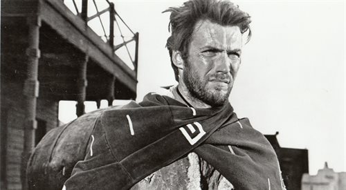 Clint Eastwood w filmie Za garść dolarów reż. Sergio Leone.