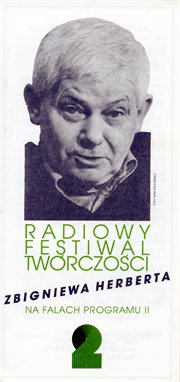 Radiowy Festiwal Twórczości Zbigniewa Herberta w Dwójce, 1993 rok (plakat wydarzenia)