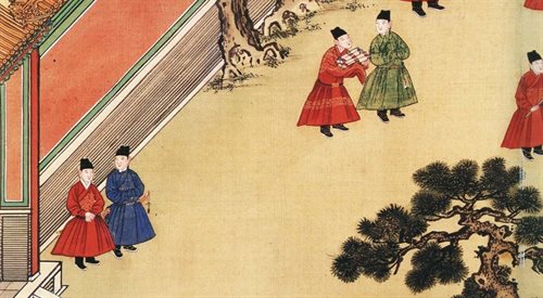 Fragment obrazu pochodzącego z czasów dynastii Ming