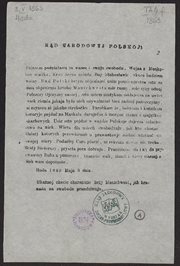 Rąd Narodowyj Polskoj : Hoda 1863 Maja 3 dnia. / Rząd Narodowy. Wydział Zarząd. Prowincjami Litwy
