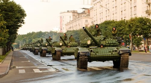 Parada wojskowa w Mińsku