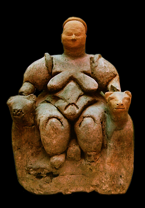 Bogini Matka z Çatalhöyük (Turcja), neolit (ok. 6000-5500 pne.), obecnie w Muzeum Cywilizacji Anatolijskich w Ankarze/ fot. Wikipedia Commons
