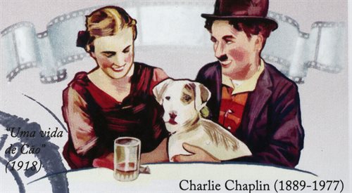 Kolekcja znaczków pocztowych z Charlie Chaplinem wydana we Włoszech w 2009 roku