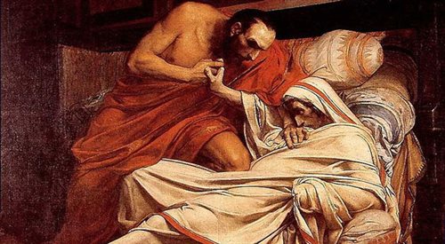 Śmierć Tyberiusza - zdj. obrazu Jean-Paul Laurensa (18381921), zbiory Muse des Augustins w Tuluzie