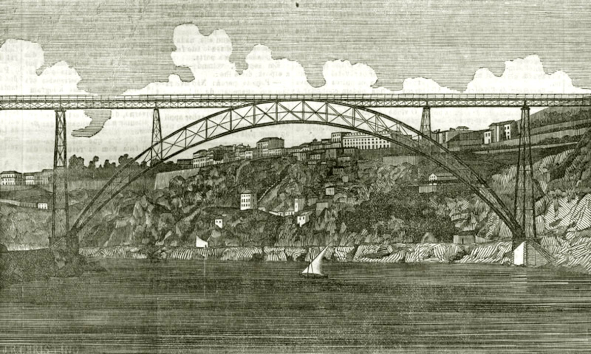 Ponte de Dona Maria Pia, 1877 r. Fot. Wikimedia/domena publiczna 