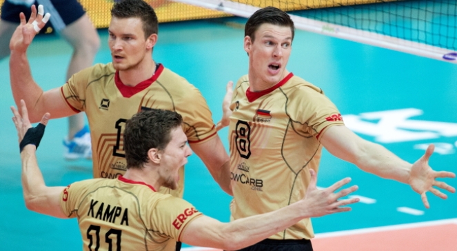Radość Niemców podczas meczu półfinałowego mistrzostw świata siatkarzy z Polską. Na szczęście po meczu cieszyli się Polacy