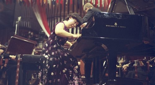 Akiko Ebi w koncercie finałowym X Międzynarodowego Konkursu Pianistycznego im. Fryderyka Chopina w Warszawie w 1980 roku