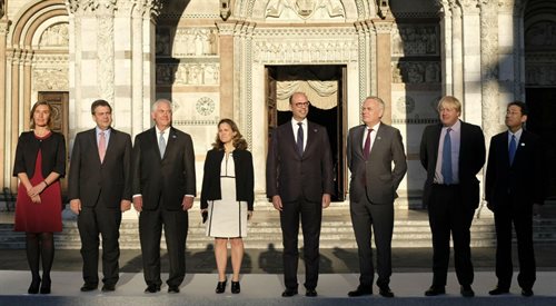 Ministrowie spraw zagranicznych grupy G7 na spotkaniu we włoskim mieście Lucca ws sytuacji w Syrii