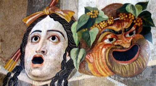 Maski teatralne - mozaika z Willi Hadriana