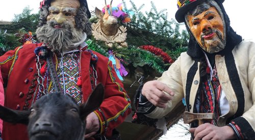 Ukraińscy kolędnicy podczas małanki, święta obchodzonego 13 stycznia, czyli w Sylwestra, zgodnie z kalendarzem juliańskim