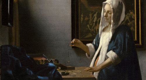 Johannes Vermeer Kobieta trzymająca wagę
