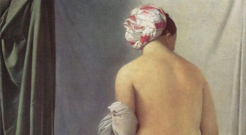 Jean Auguste Dominique Ingres, fragm. obrazu Kobieta w kąpieli z 1806 roku.