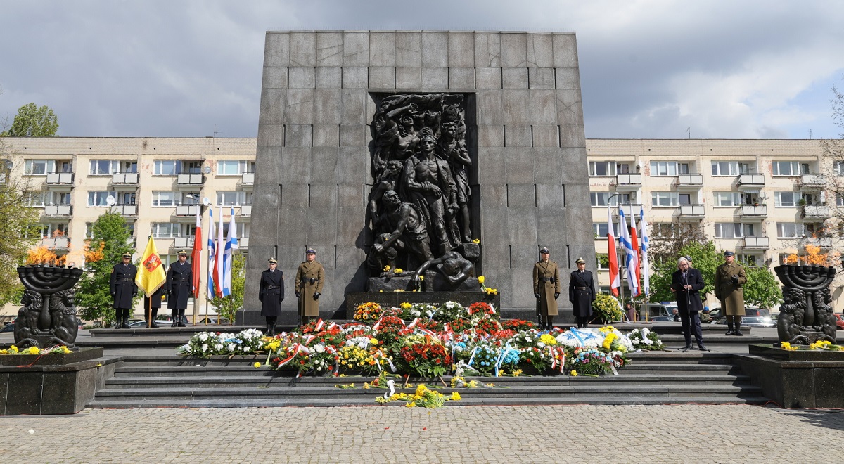 Monument to the Ghetto Heroes in Warsaw.