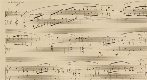 Fragment niedokończonego rękopisu Ballady g-moll op. 23