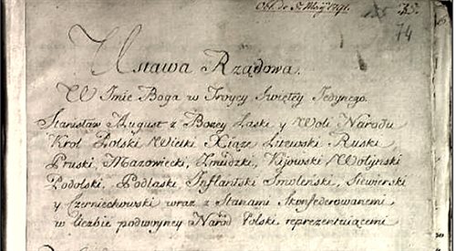 Fragment rękopisu Konstytucji 3 Maja