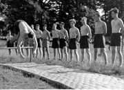 Trening sportowy żołnierzy 1. Samodzielnej Brygady Spadochronowej. Largo House w Szkocji, 1942-1944