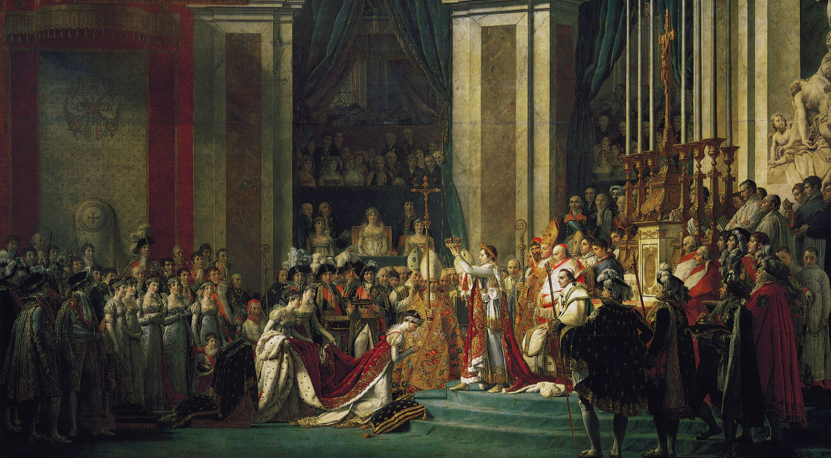 Napoleon koronuje Józefinę na Cesarzową w Notre Dame/ Jacques Louis-David/Wikimedia Commons/dp