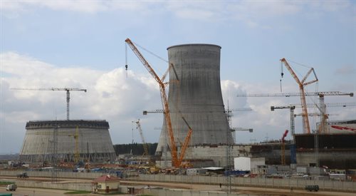 Miejsce budowy elektrowni atomowej pod Ostrowcem, 180 km od Mińska, w kwietniu 2017 roku