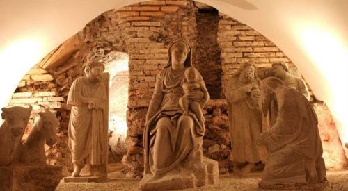 Jedna z najstarszych zachowanych szopek w Bazylice Matki Bożej Większej w Rzymie. foto: PAPEPA