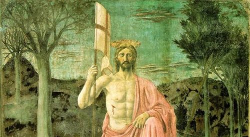 Piero della Francesca: Zmartwychwstanie (fragm.)