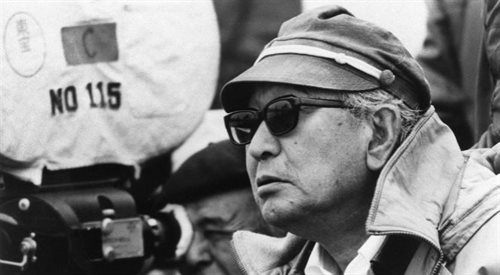 Akira Kurosawa na zdjęciu z 1980 roku podczas kręcenia filmu The Shadow Warrior