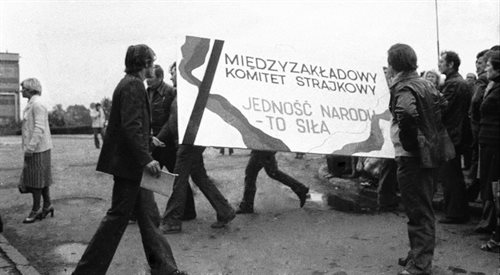 Strajk górników w kopalni Manifest Lipcowy w Jastrzębiu we wrześniu 1980 roku