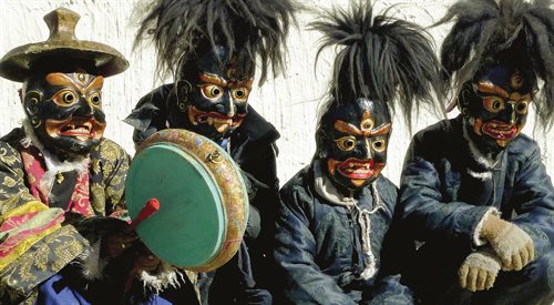 Fragment okładki najnowszego albumu wytwórni Akuphone: Tibetan Buddhism Trip grupy Kink Gong