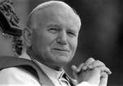 Zdjęcie Jana Pawła II zrobione w czasie pielgrzymki w Szwajcarii, 1984