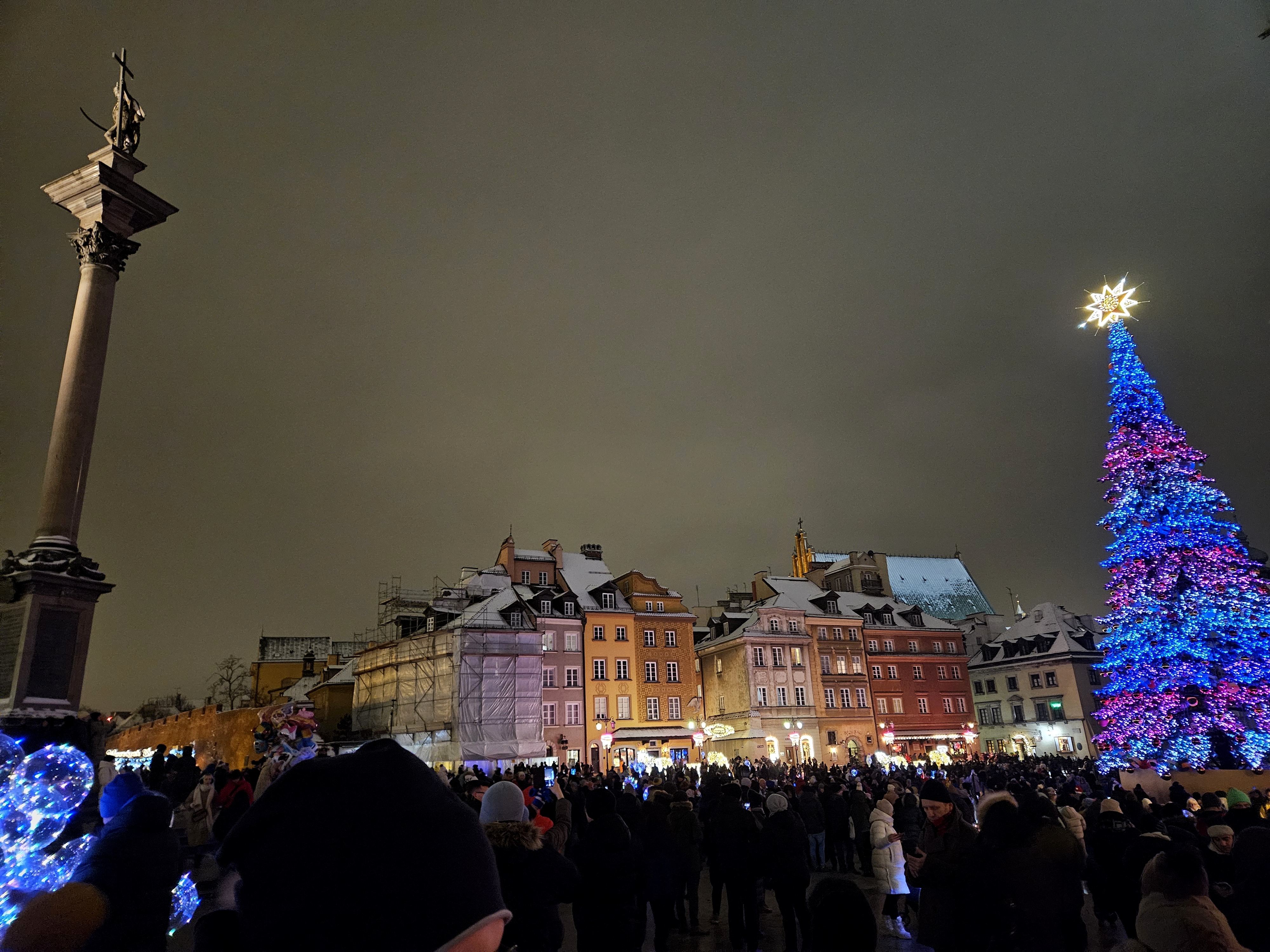Der Warschauer Schlossplatz zur Weihnachtszeit