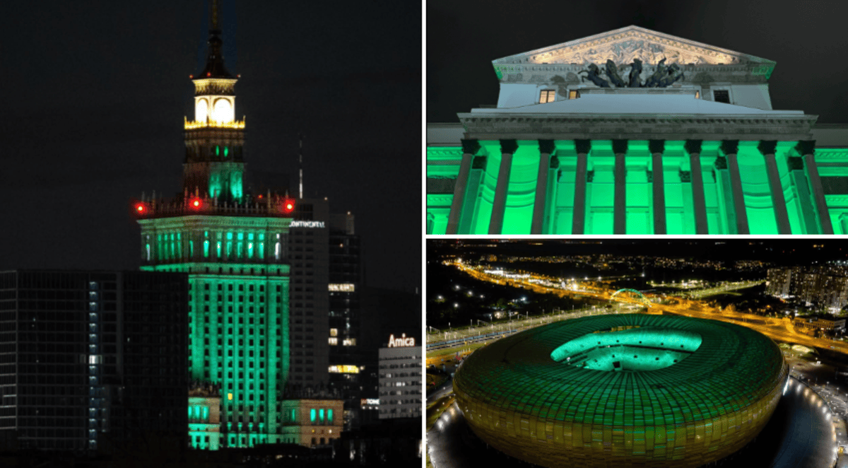 On Sunday evening, October 26, important buildings and public institutions across Poland were illuminated in green as a gesture of solidarity with the idea of organ donation, marking the World Day for Organ Donation and Transplantation.